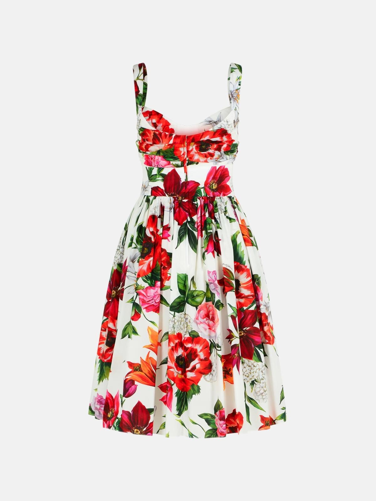 WHITE COTTON POPLIN DRESS - 3