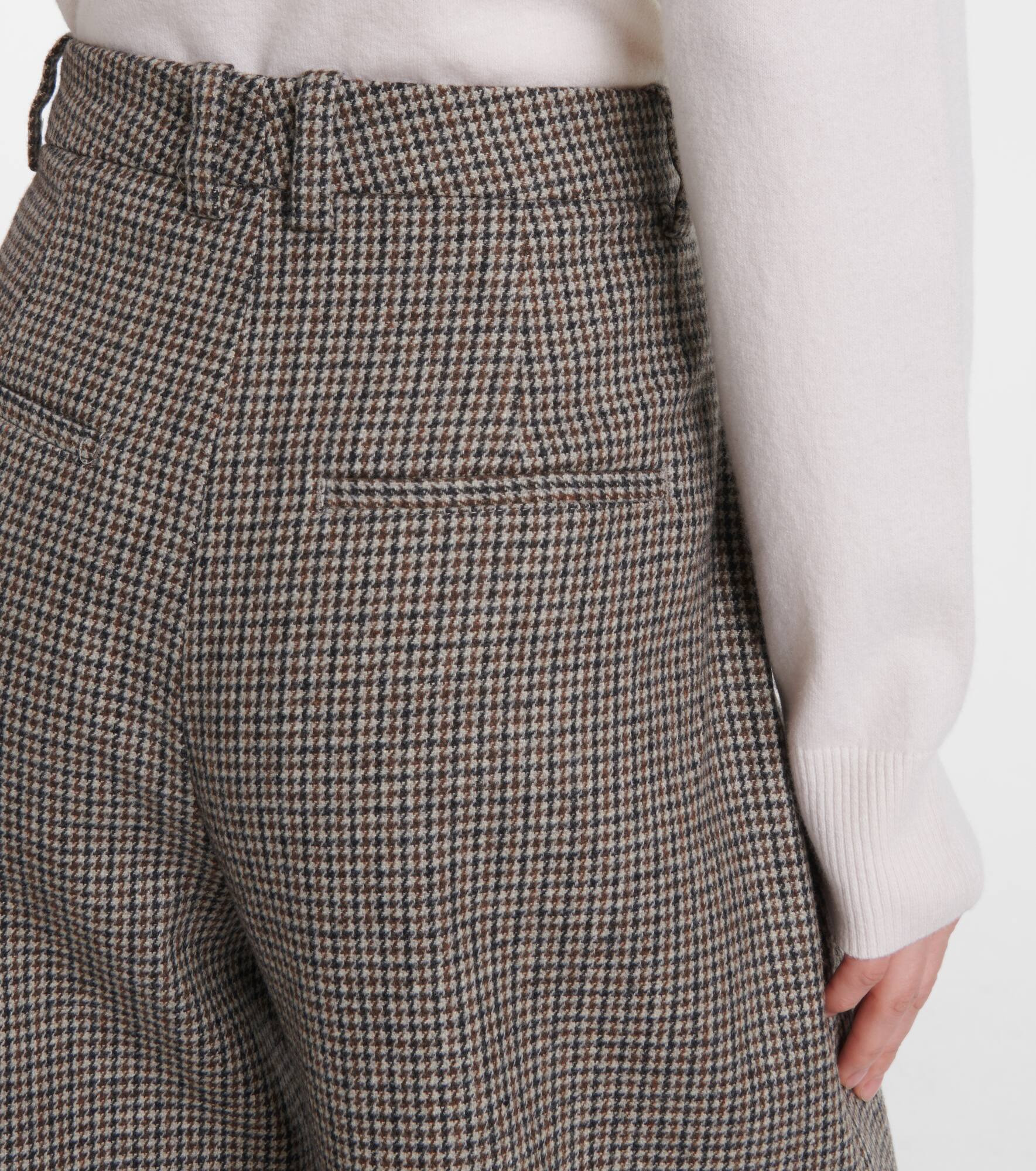 Houndstooth wide-leg pants - 6