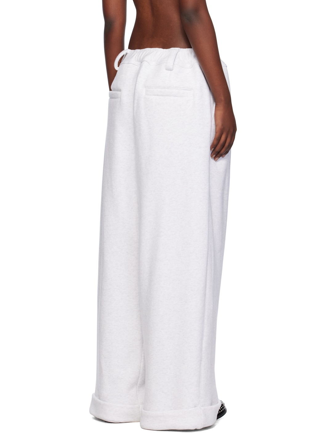 Gray Drawstring Chino Lounge Pants - 3