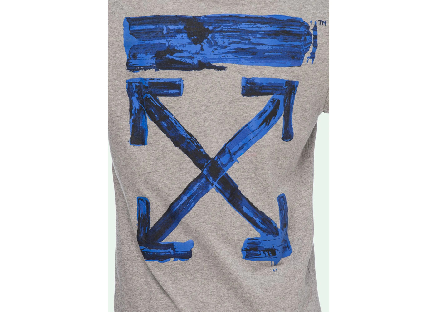 OFF-WHITE Acrylic Arrows S/S T-Shirt Grey/Blue - 3