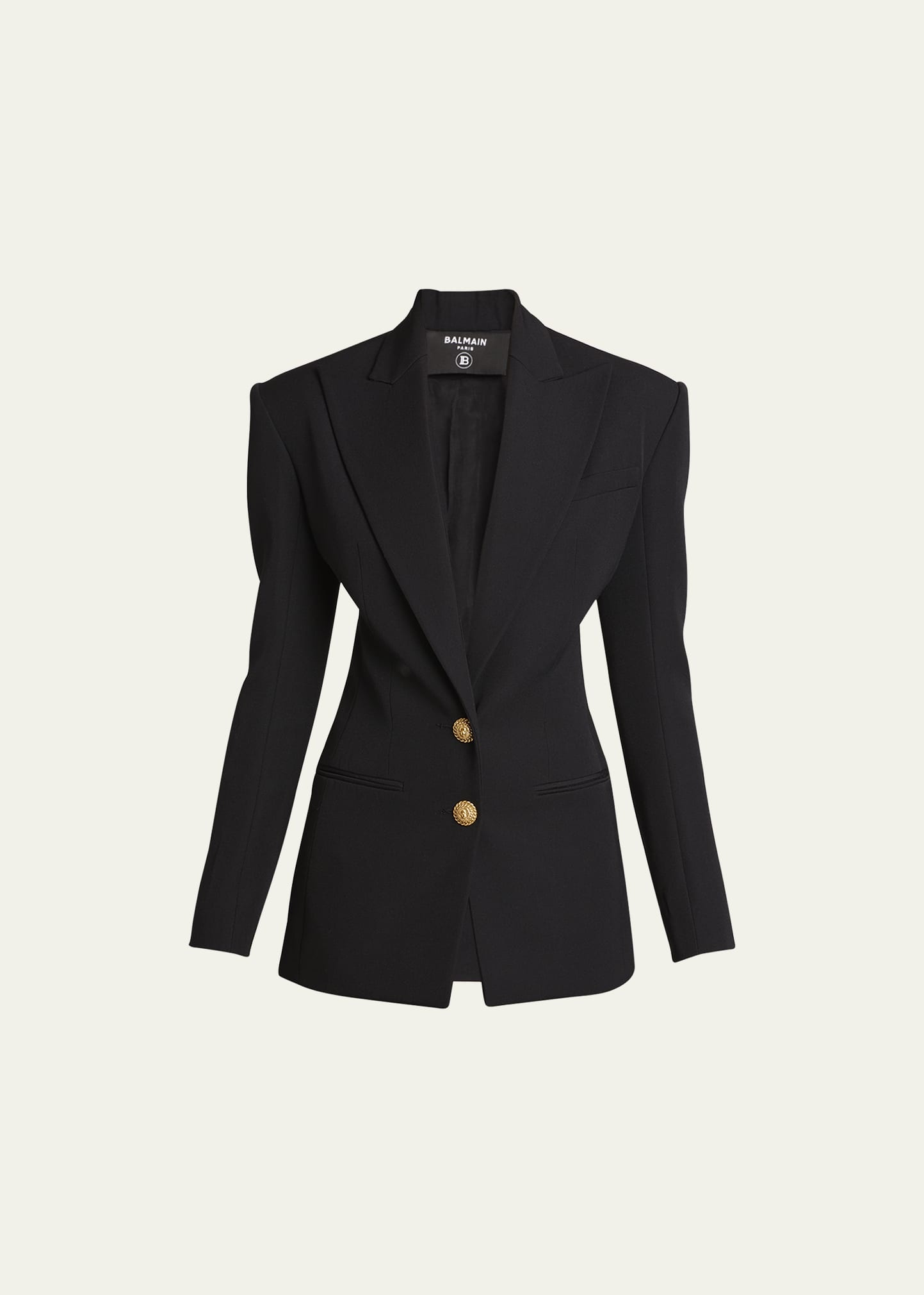 Two-Button Fitted Blazer Jacket - 1