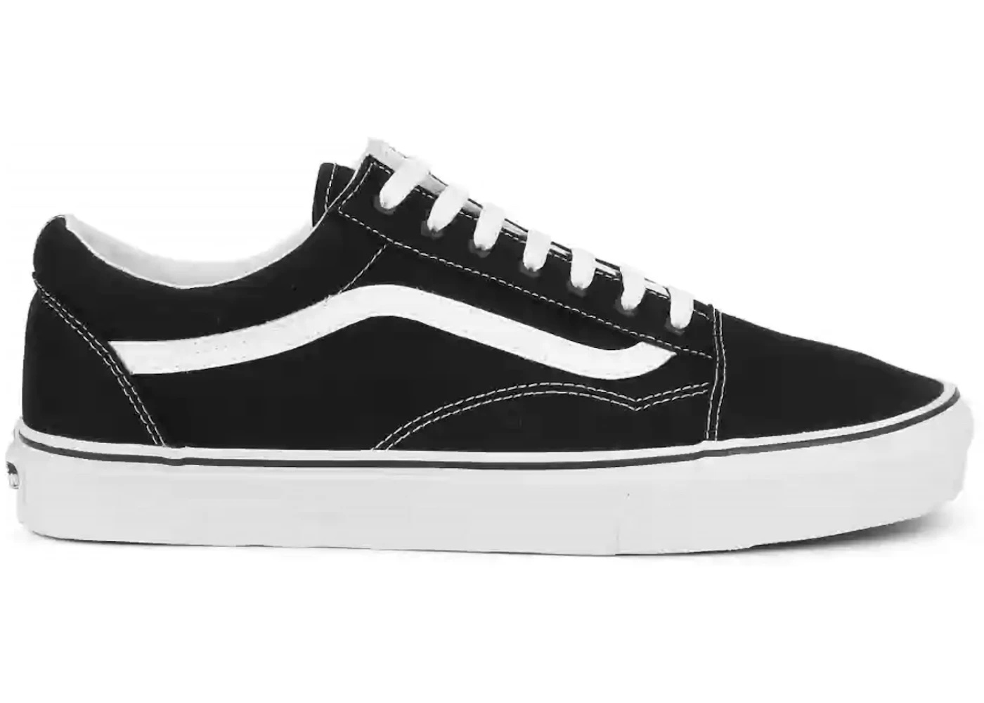 Vans Old Skool Black White (White Heel Tab) - 1