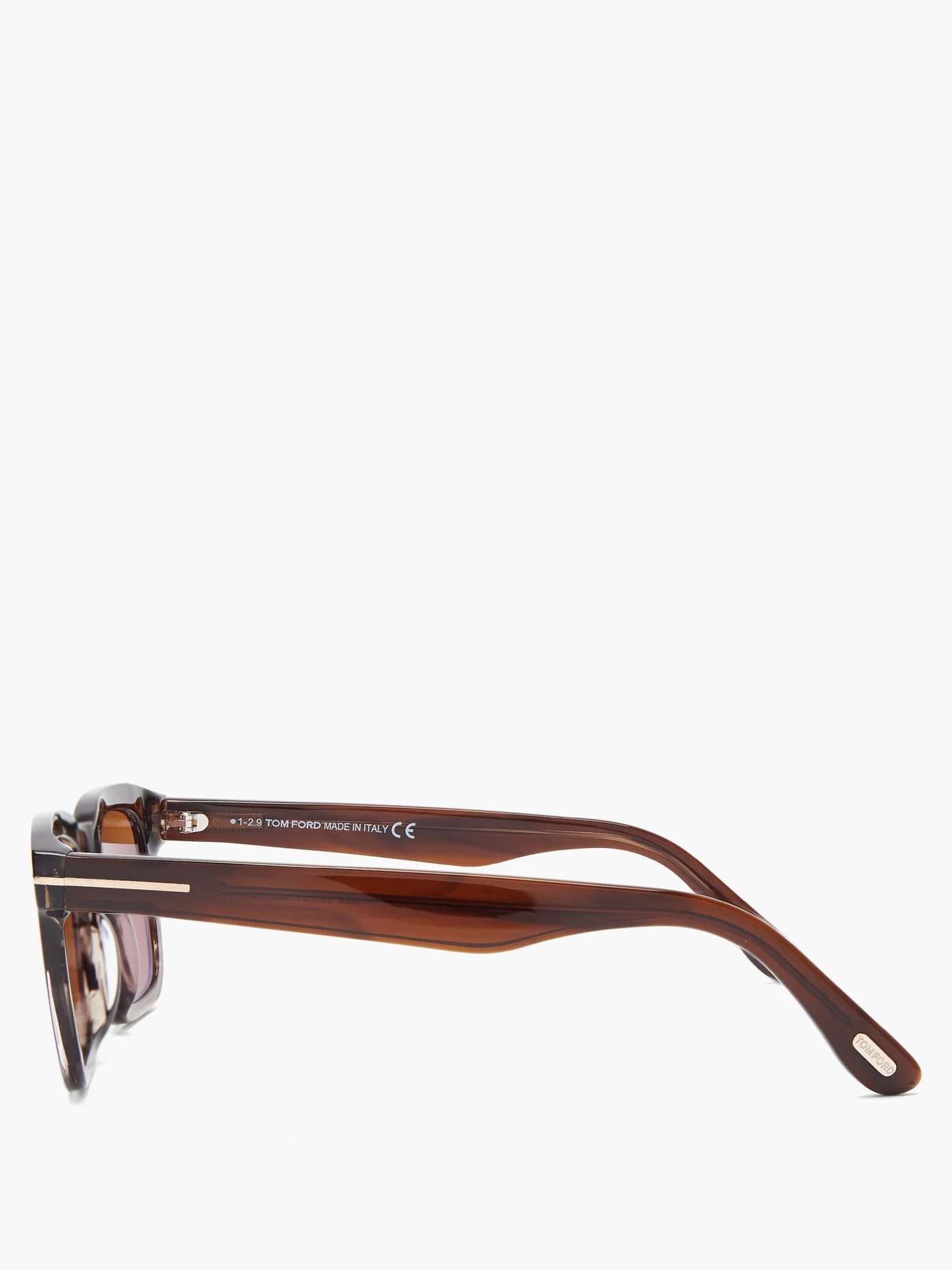 Square horn-effect acetate sunglasses - 3