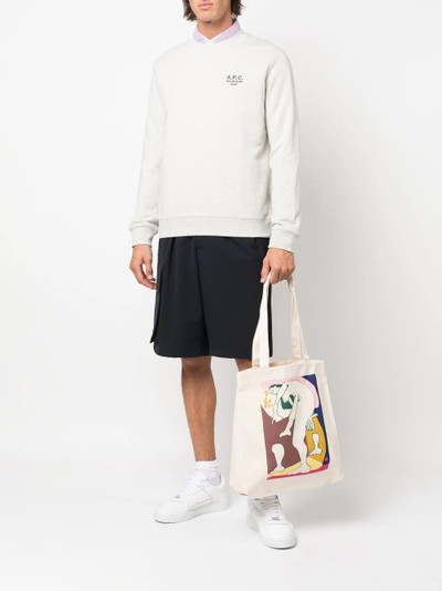 A.P.C. logo-print sweatshirt outlook