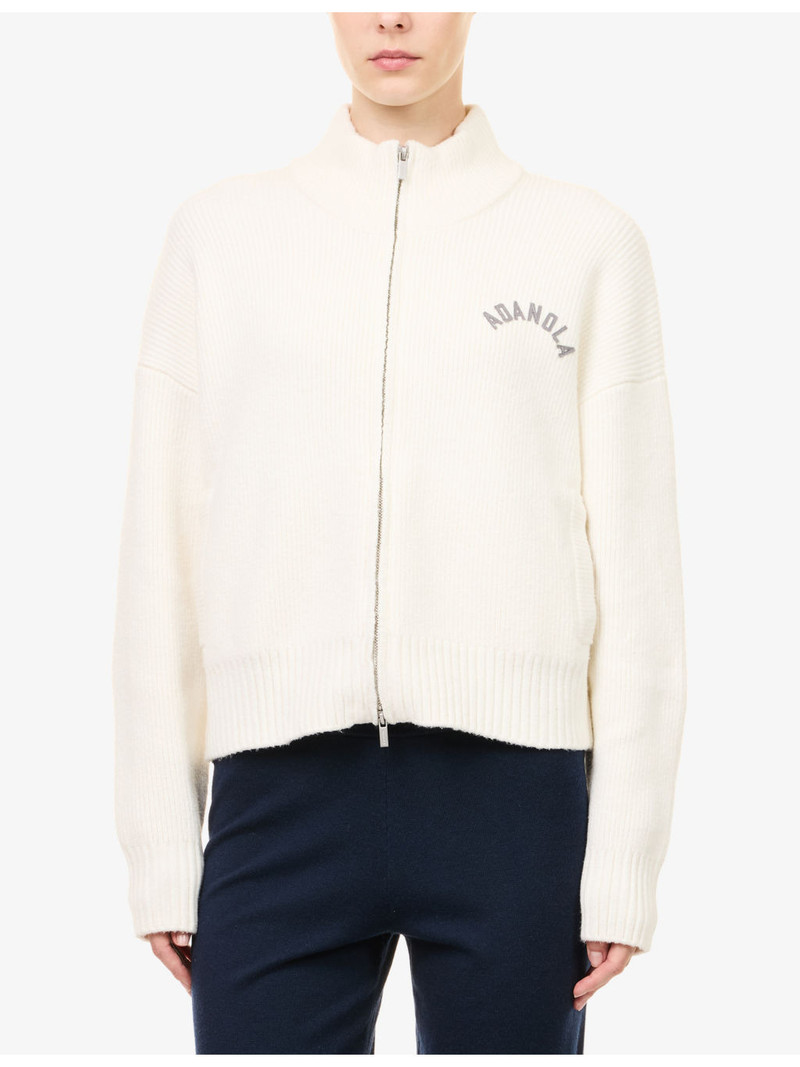 Sport Zip-Up Funnel-Neck Knit Sweatshirt 3