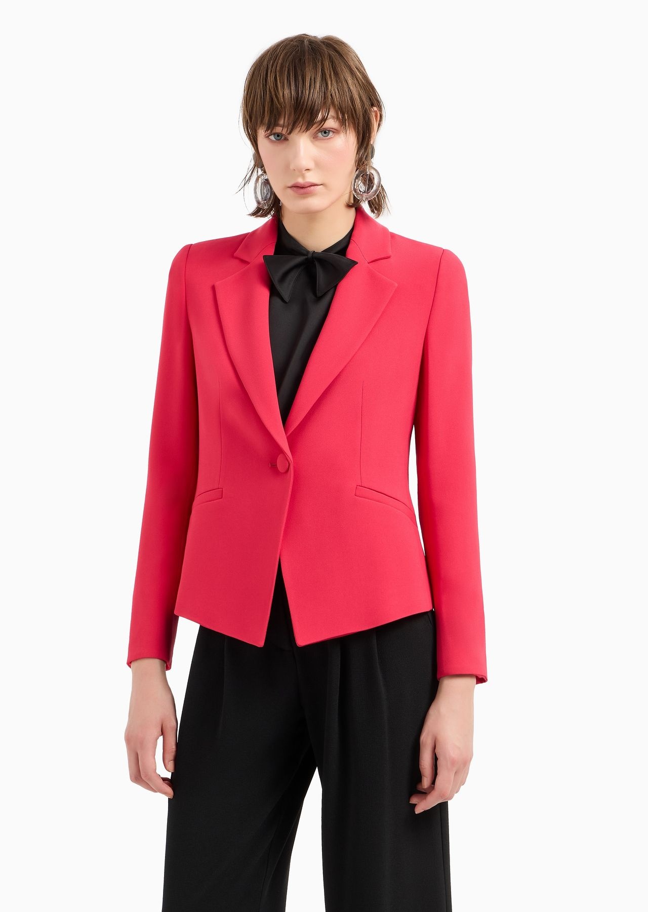 Cady crêpe jacket with lapels - 2