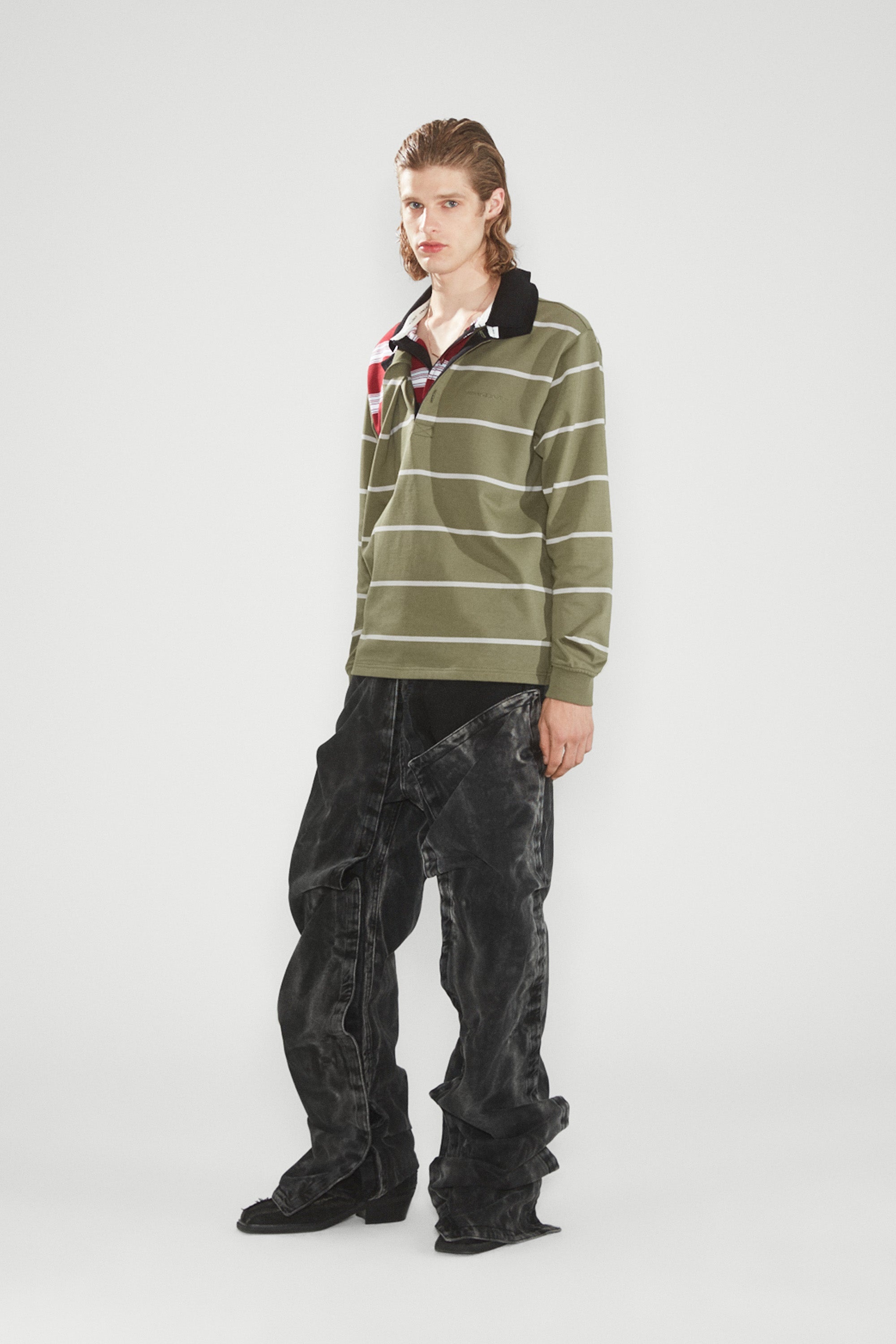 Double Collar Snap Off Rugby Polo - 3