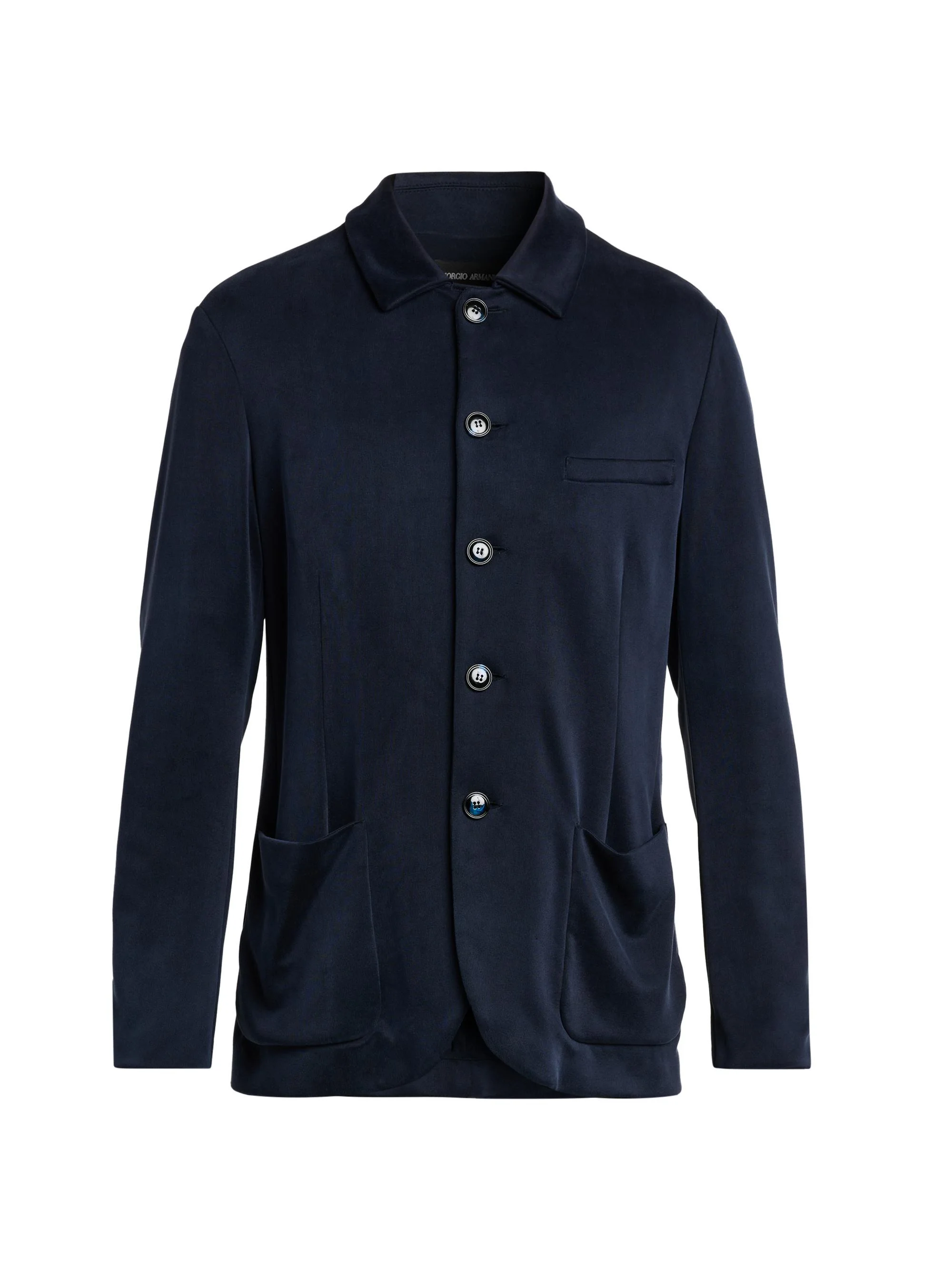 Men's Patch Pocket Jersey Blazer - Blue Navy - 1