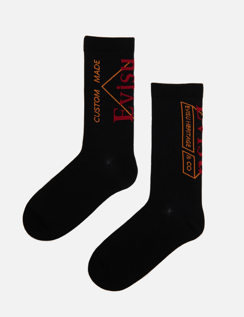 HERITAGE LOGO JACQUARD LONG SOCKS 1