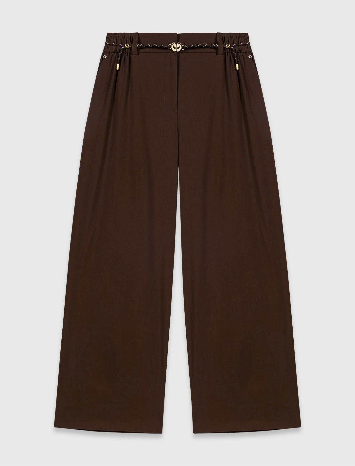 Wide-leg cotton trousers - 1