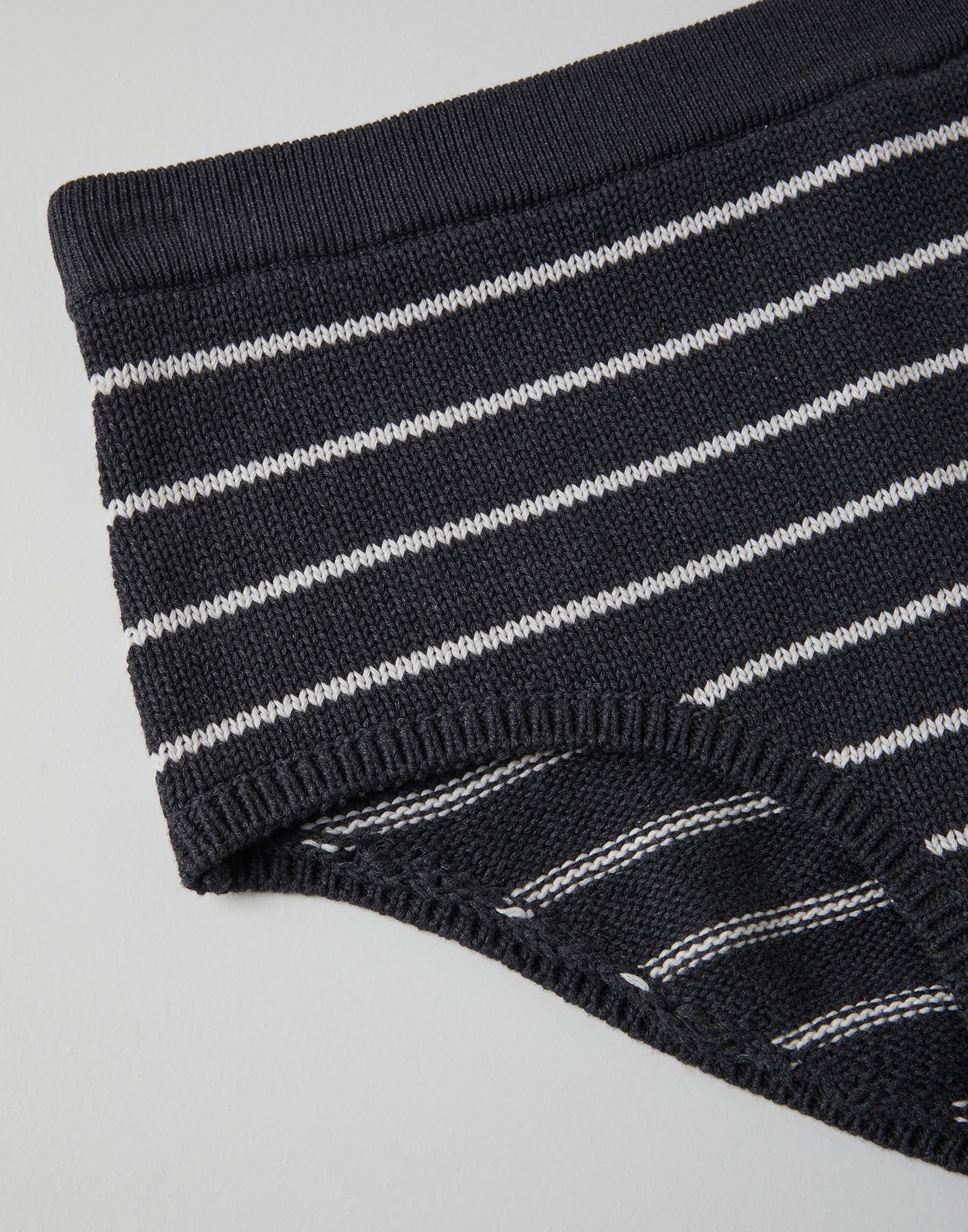 Lightweight cotton striped knit shorts - 2