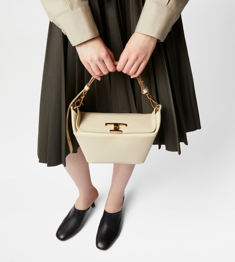 Tod's TOD'S TIMELESS T BOX BAG IN LEATHER MINI - BEIGE outlook