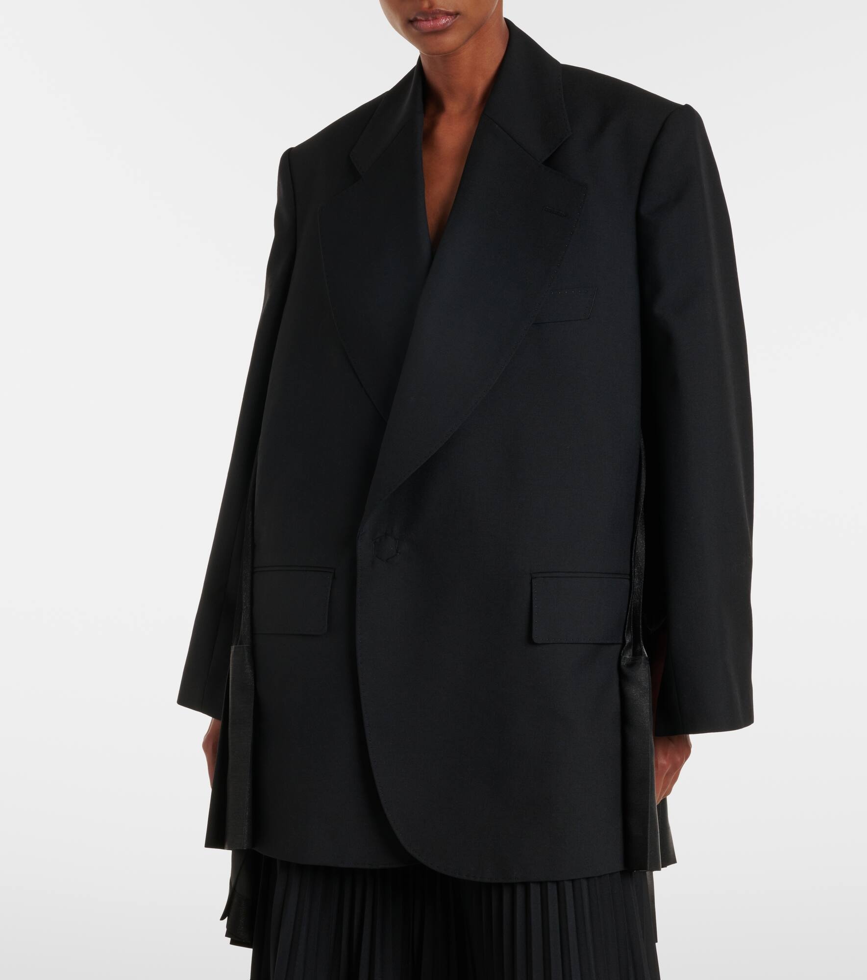 Pleated wool blazer dress - 6