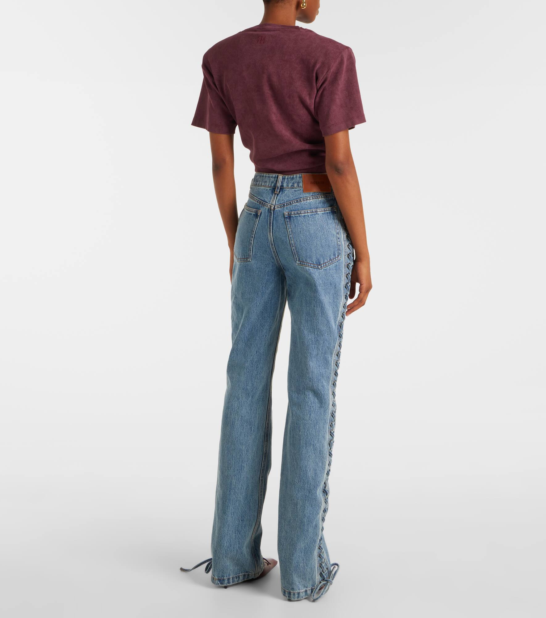 Laced straight jeans - 3