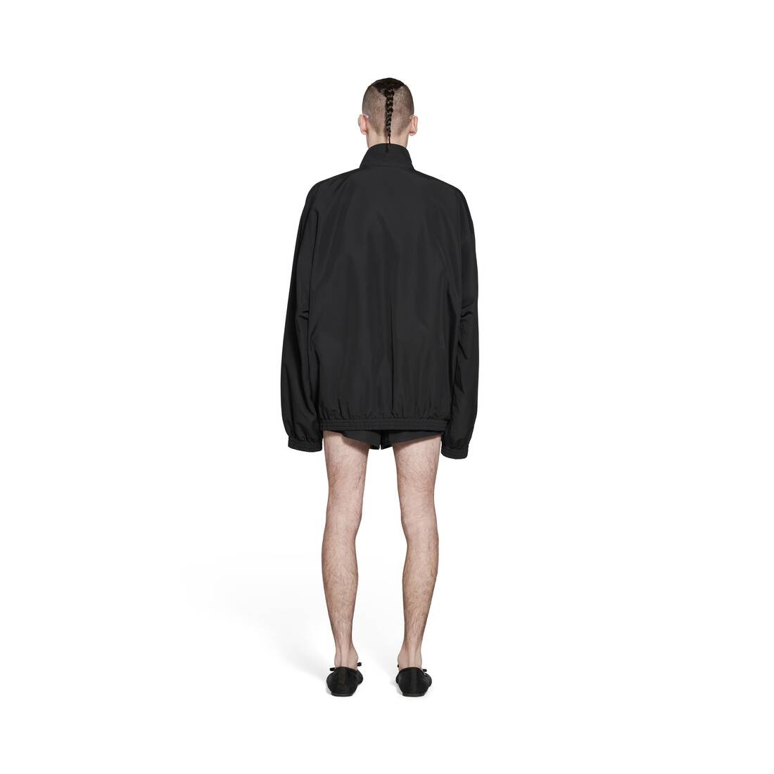 Minimal Tracksuit Jacket in Black - 4