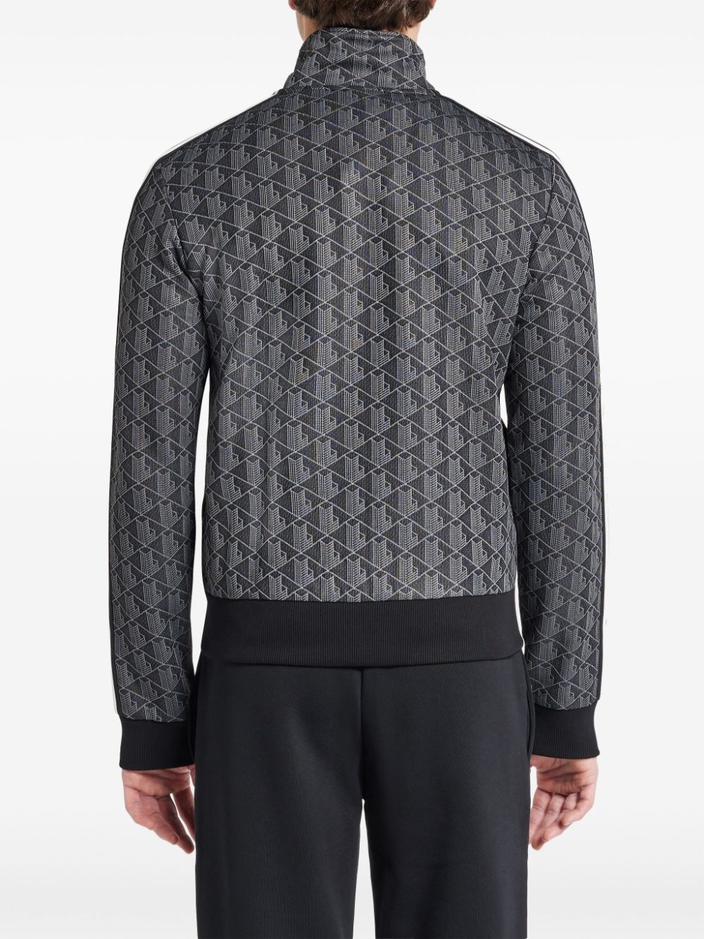 Paris-monogram zip-up sweatshirt - 4