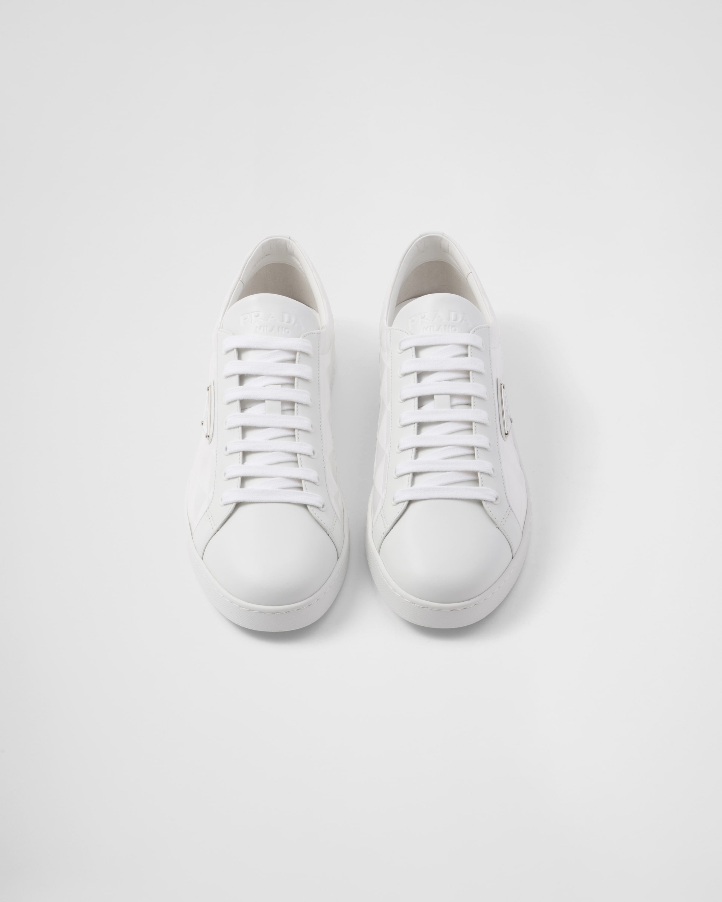 Leather and Re-Nylon sneakers - 4