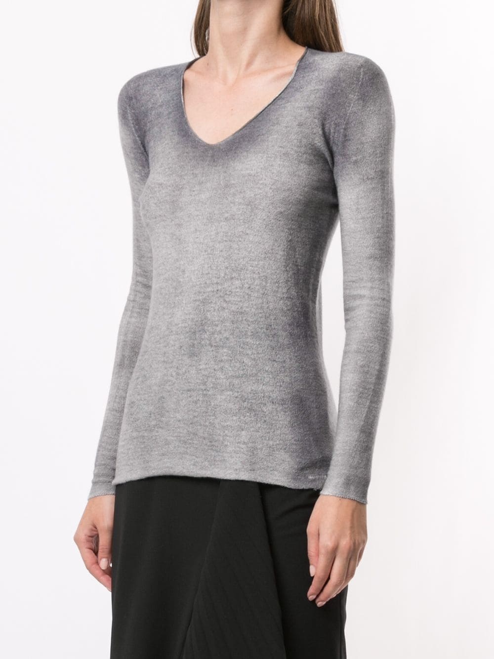 washed scoop-neck top - 3