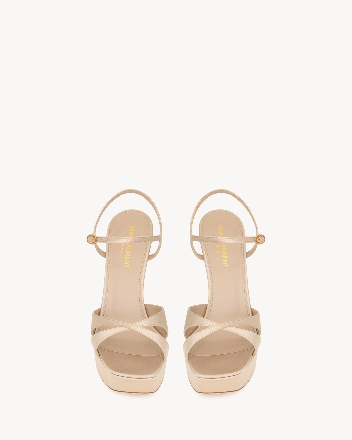 【Saint Laurent】DEBBIE 85 MATINI◆825303AACSQ Saint Laurent Debbie Platform Sandals in Smooth Leather