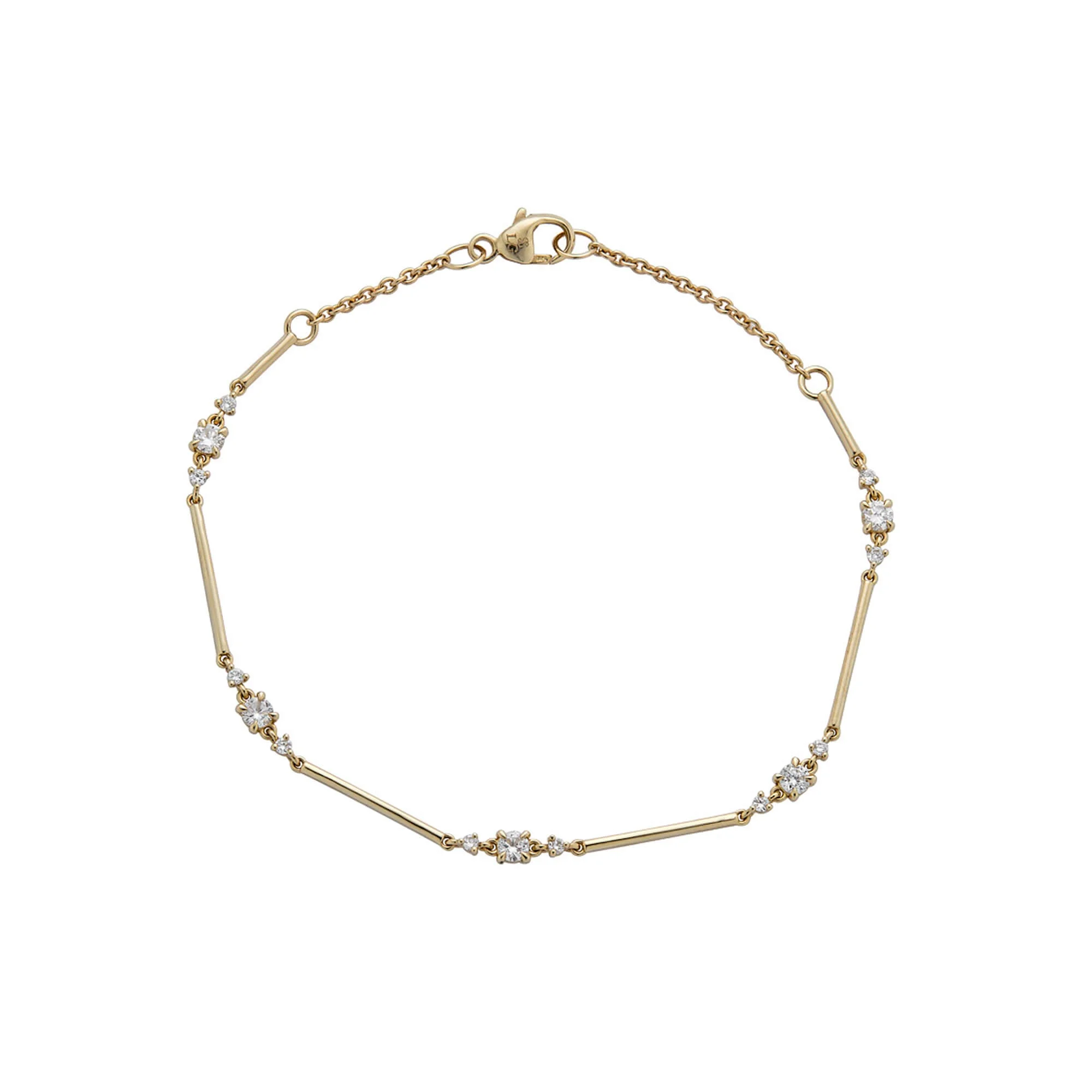 LAB Created Diamond Morse Code Bracelet - 1