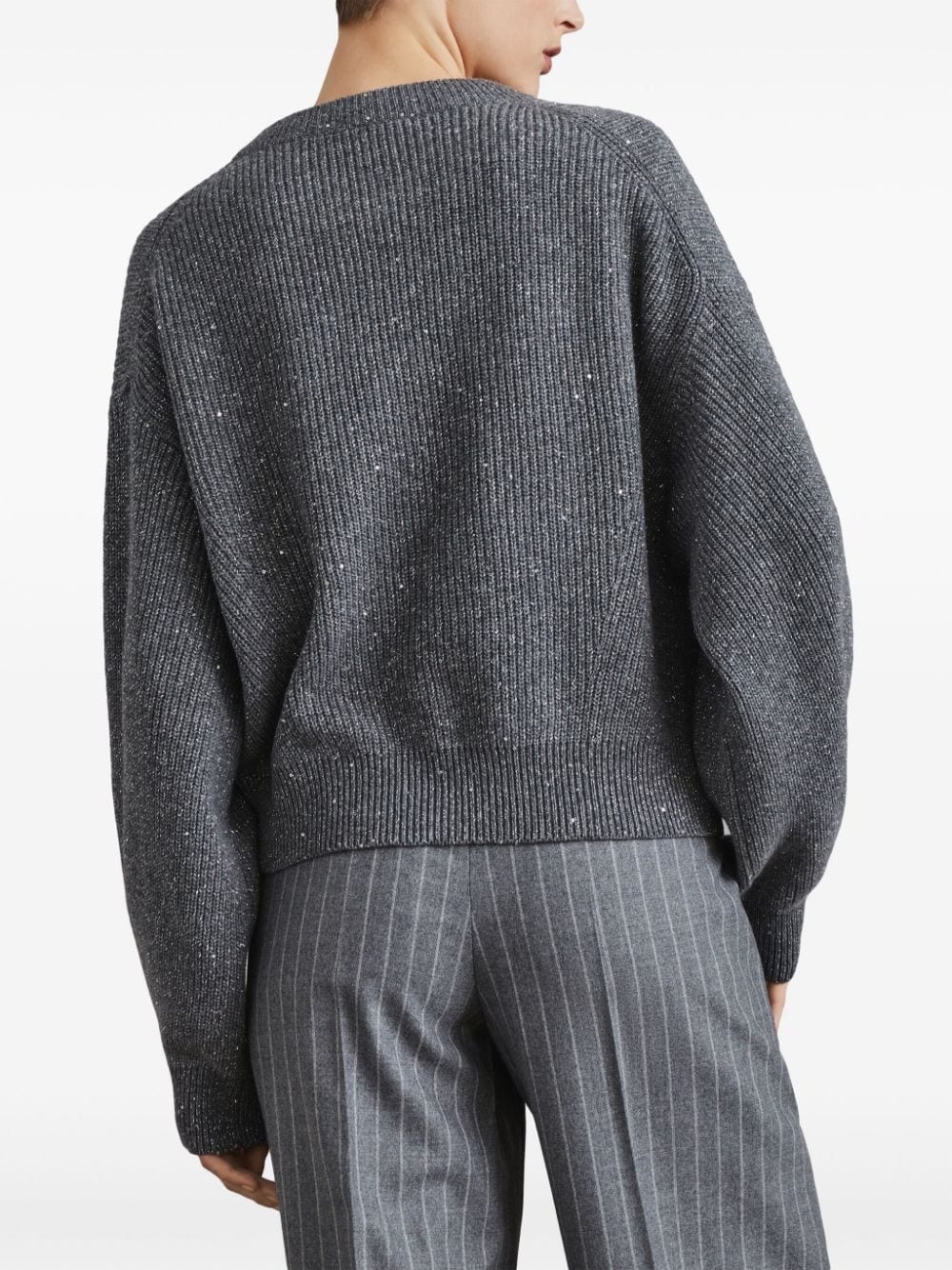 sequin-embellished jumper - 4