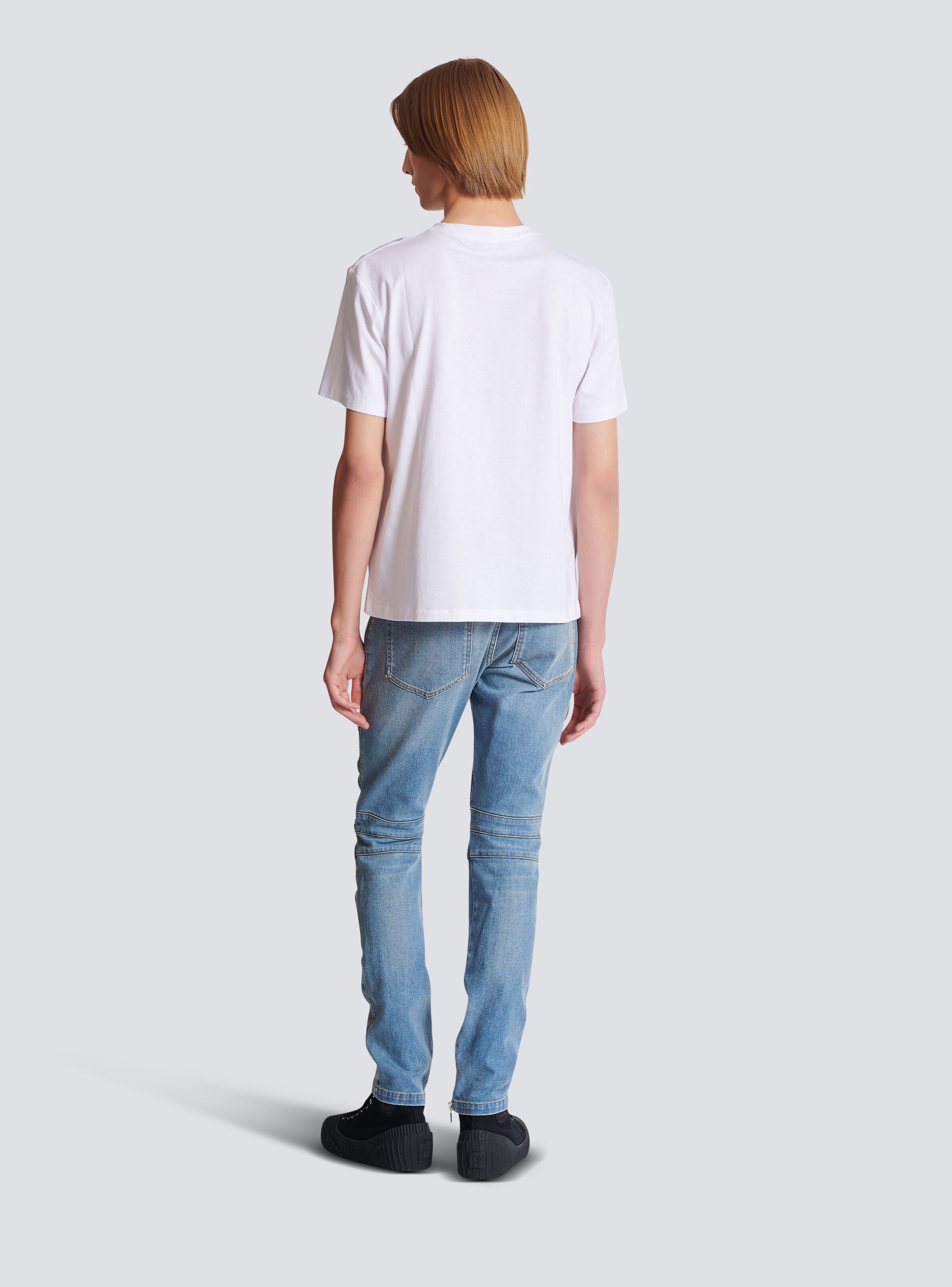 Small Balmain Stamp printed T-shirt - 4
