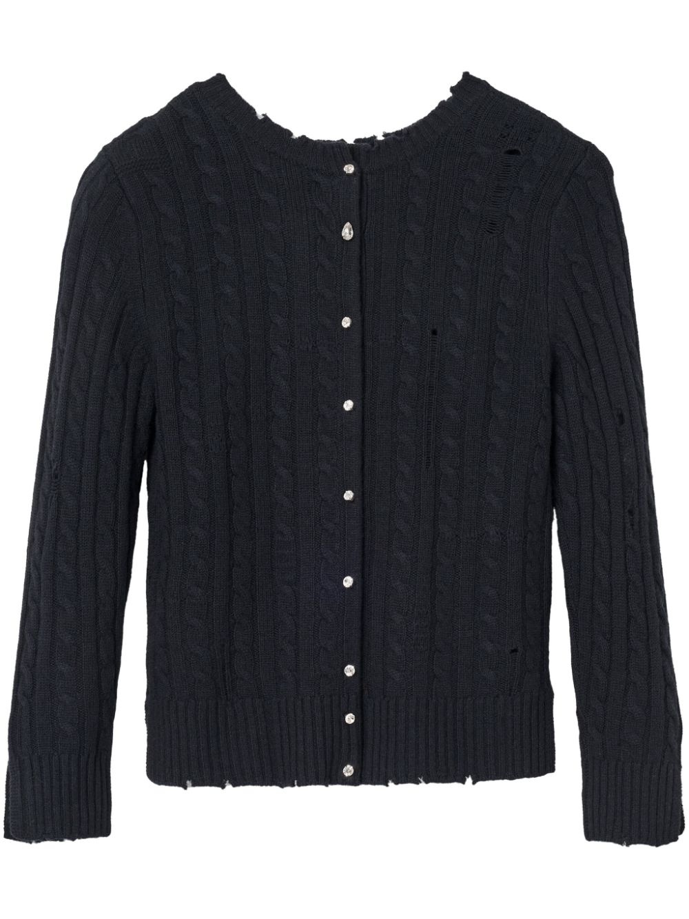 Shrunken cashmere-blend cardigan - 1
