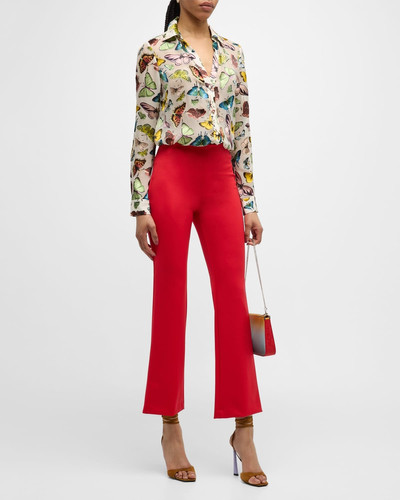 Alice + Olivia High-Rise Cropped Bootcut Pants outlook