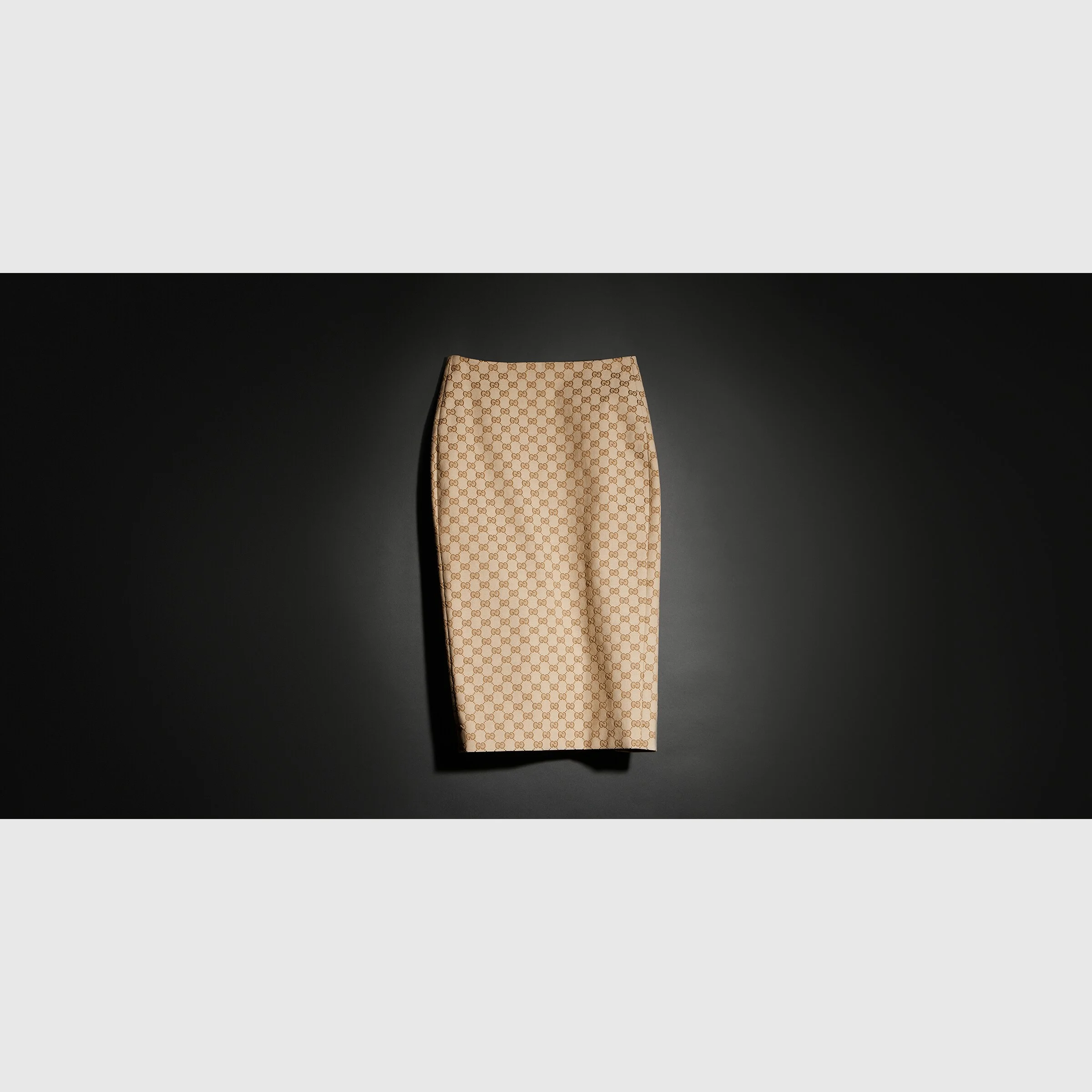 GG cotton canvas midi skirt - 1