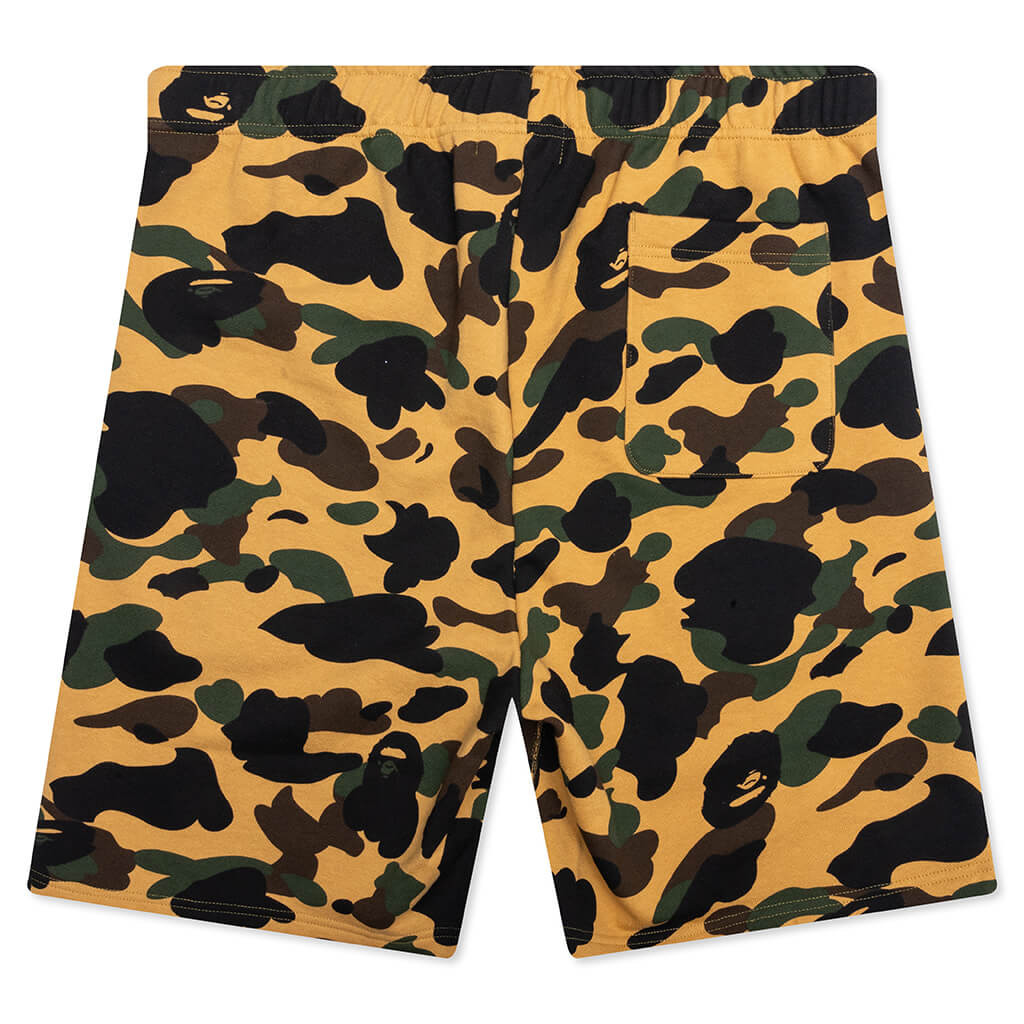 1ST CAMO SHARK REGULAR FIT SWEAT SHORTS - YELLOW - 2
