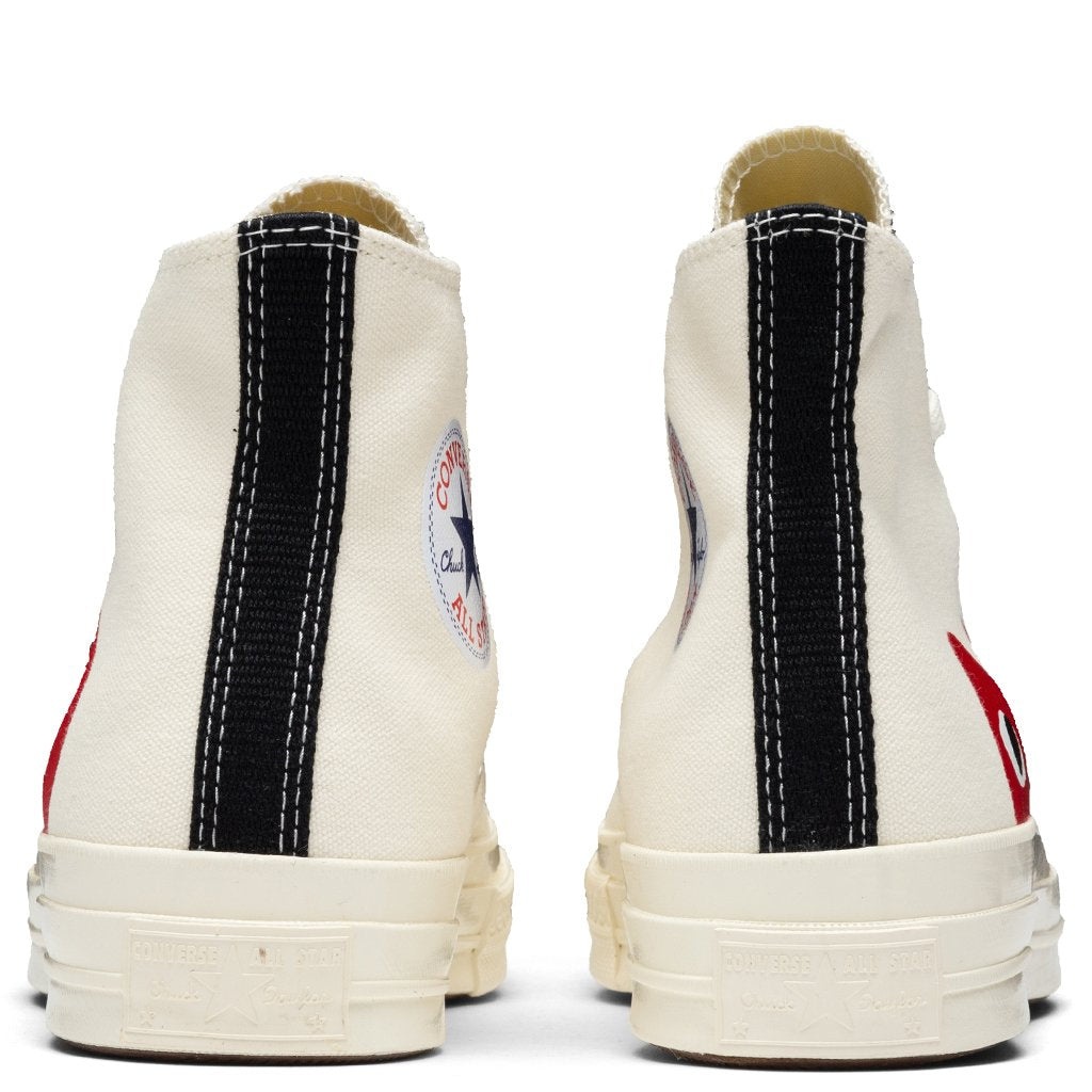 CONVERSE X COMME DES GARCONS PLAY ALL STAR CHUCK '70 HI - WHITE - 4