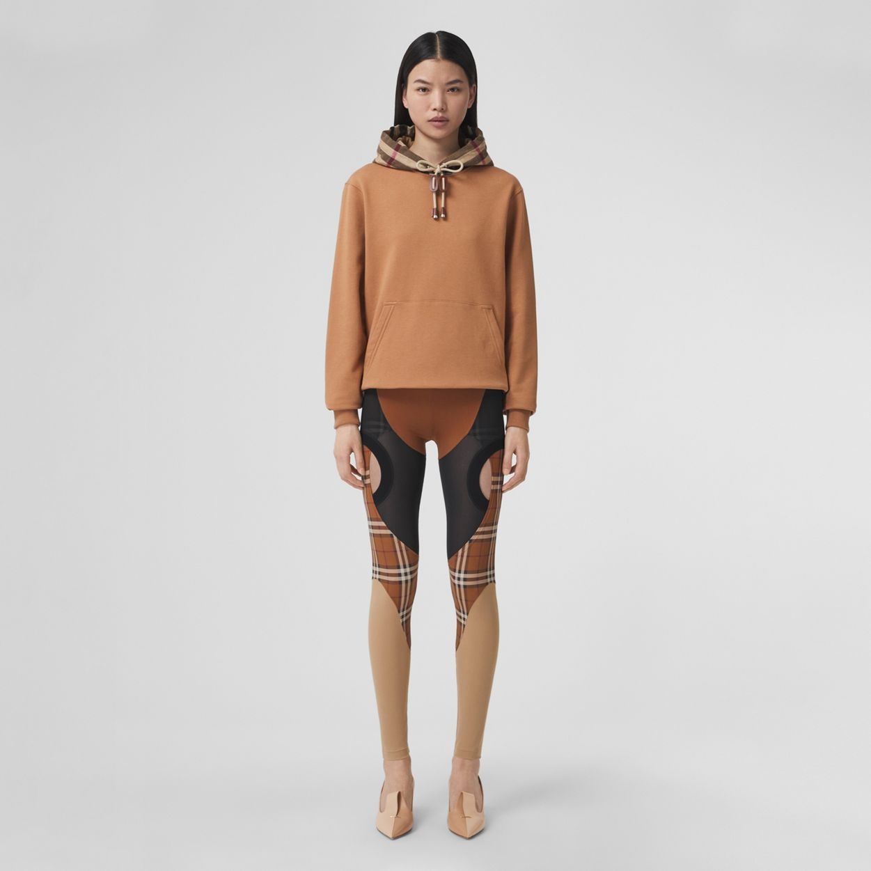 Check Hood Cotton Oversized Hoodie - 2