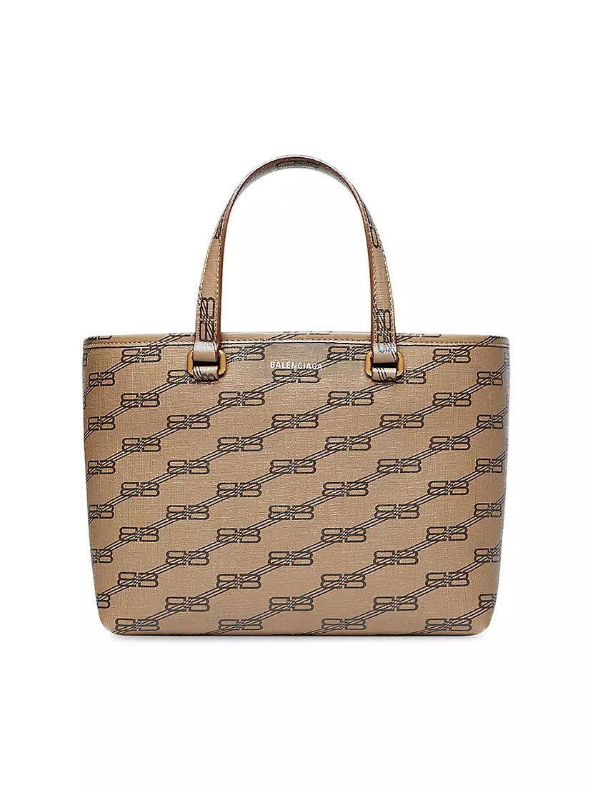 BALENCIAGA Signature Small East-west Shopper Bag Bb Monogram
