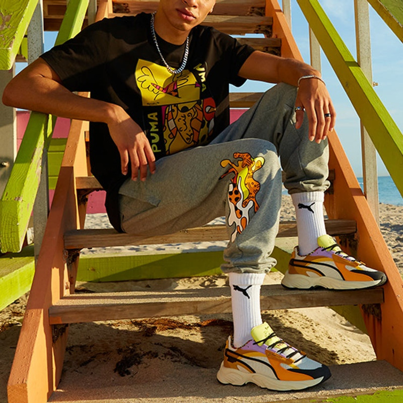 PUMA PUMA x BRITTO Unisex Printing Round-neck Black 532234-01 outlook