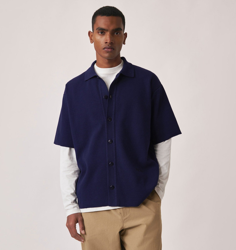 AUTRY UNISEX BOWLING SHORT SLEEVE KNIT SHIRT outlook