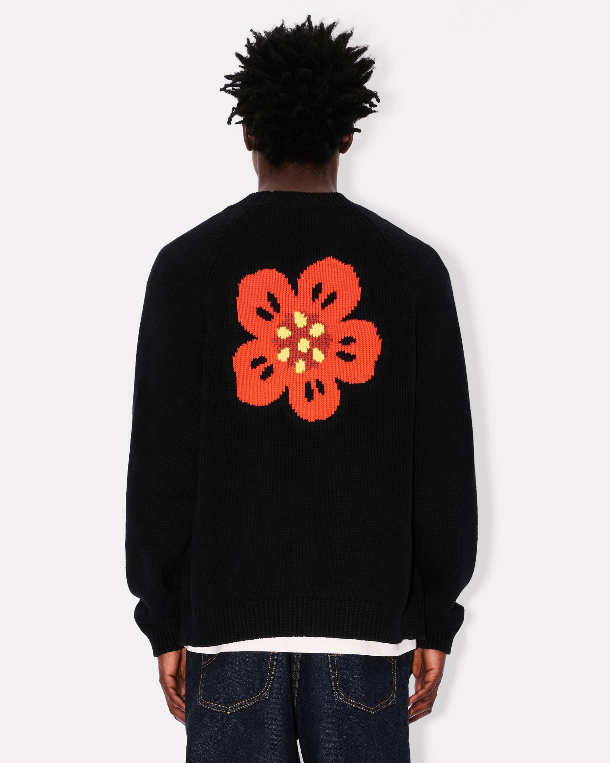 'Boke Flower' cardigan in cotton wool - 4