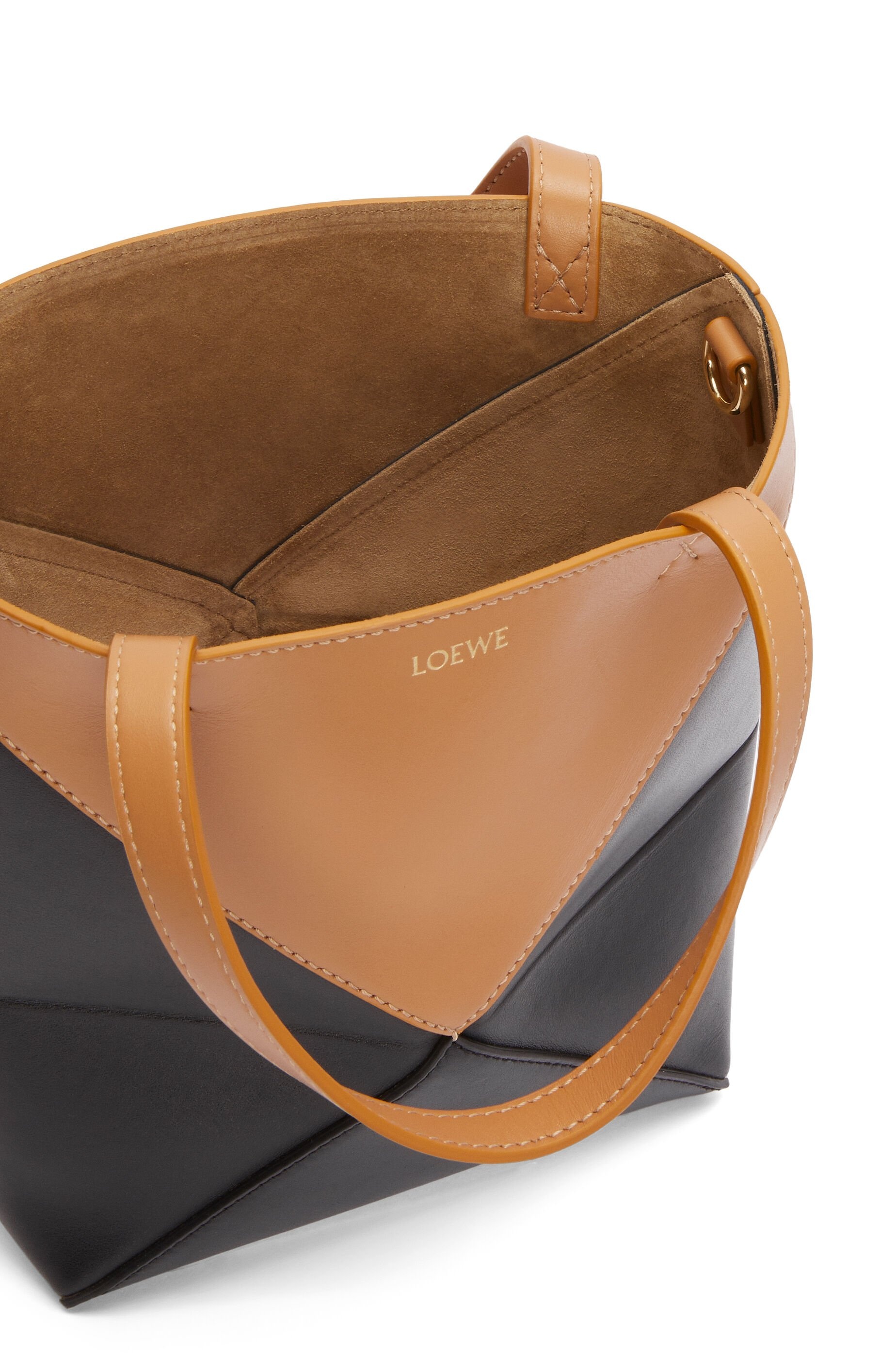 Mini Puzzle Fold Tote in shiny calfskin - 9