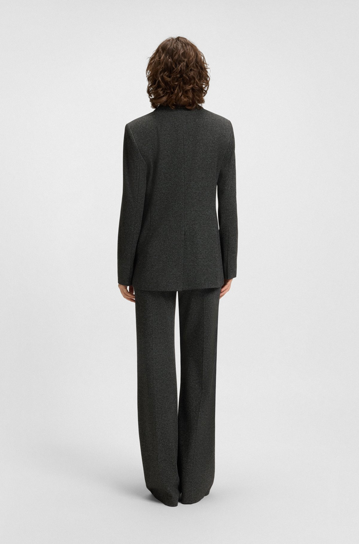 REGULAR-FIT BLAZER WITH CONCEALED CLOSURE - 4