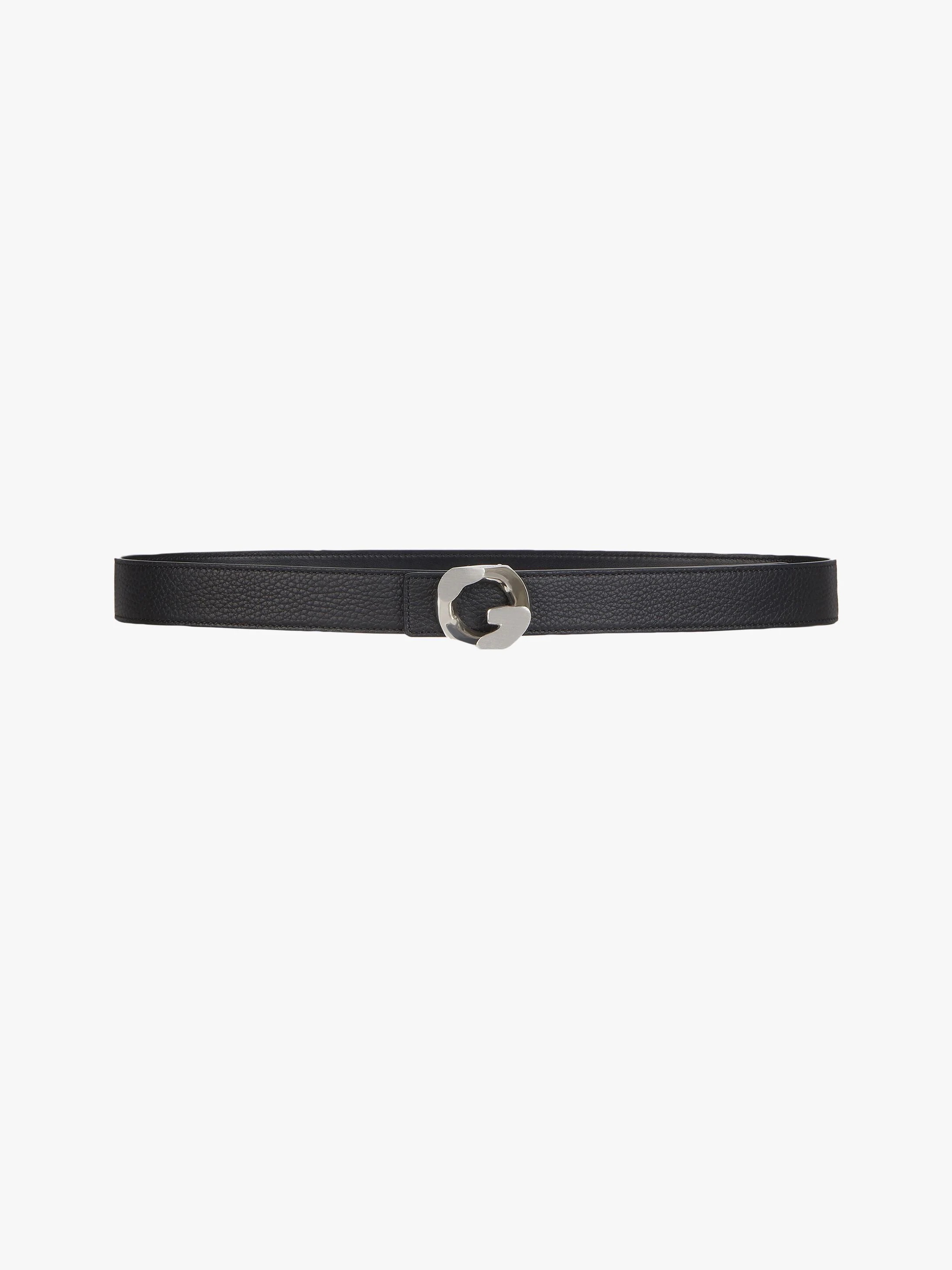 G CHAIN BUCKLE BELT IN LEATHER - 2