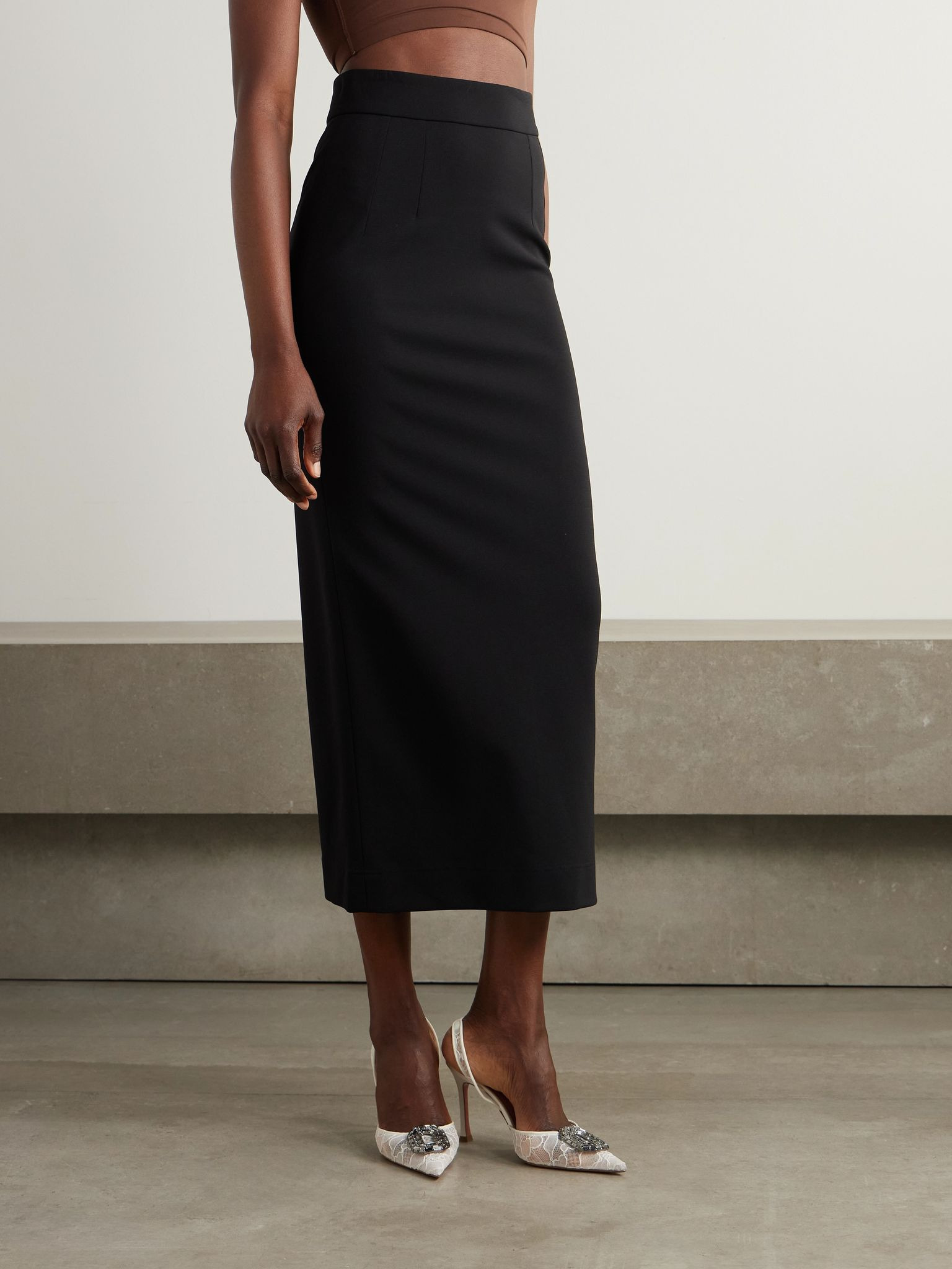 Ponte midi skirt Black - 3