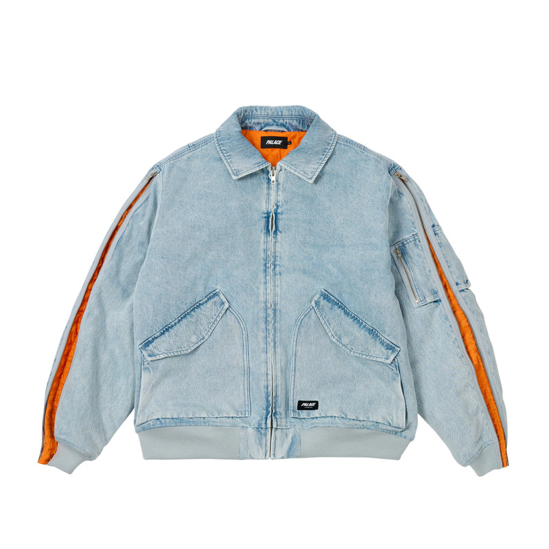 ZIPPED MA-1 BOMBER JACKET STONE WASH - 1