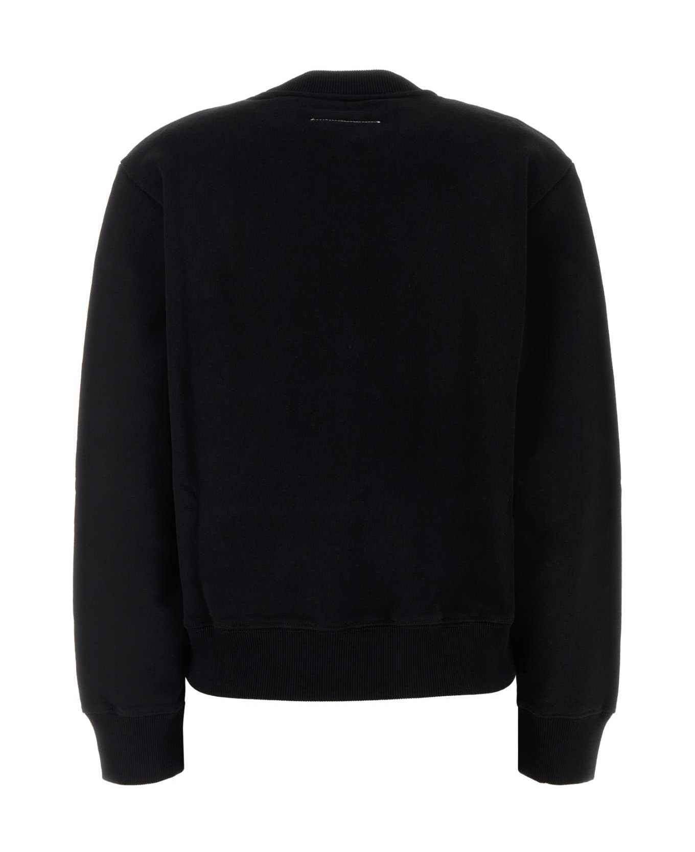 Black Cotton Sweatshirt - 2