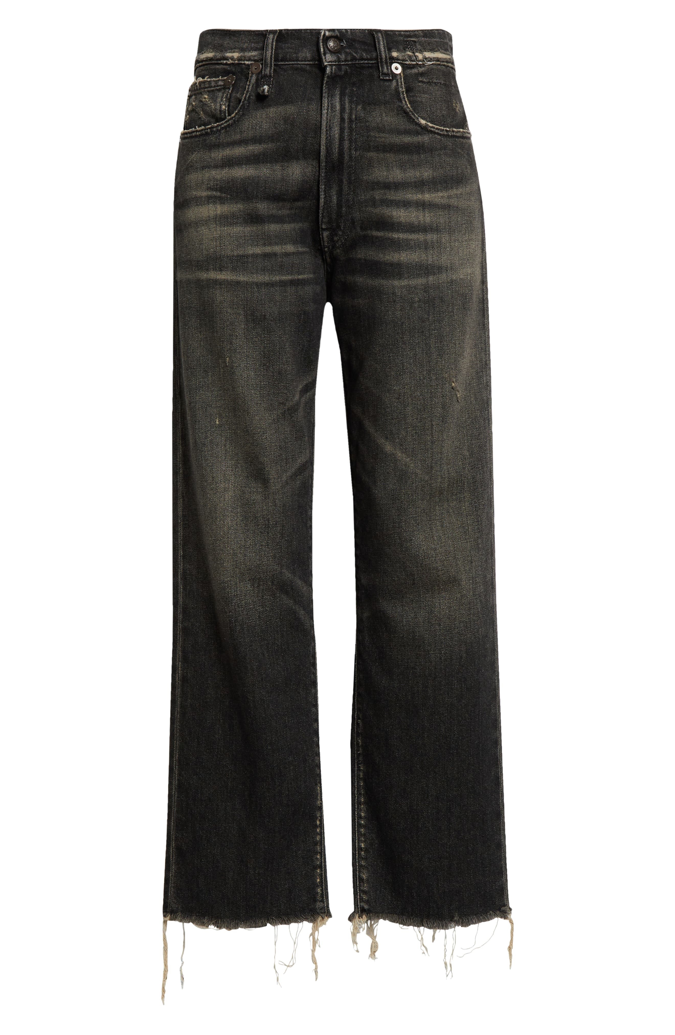 Distressed Fray Hem Stretch Boyfriend Jeans - 6