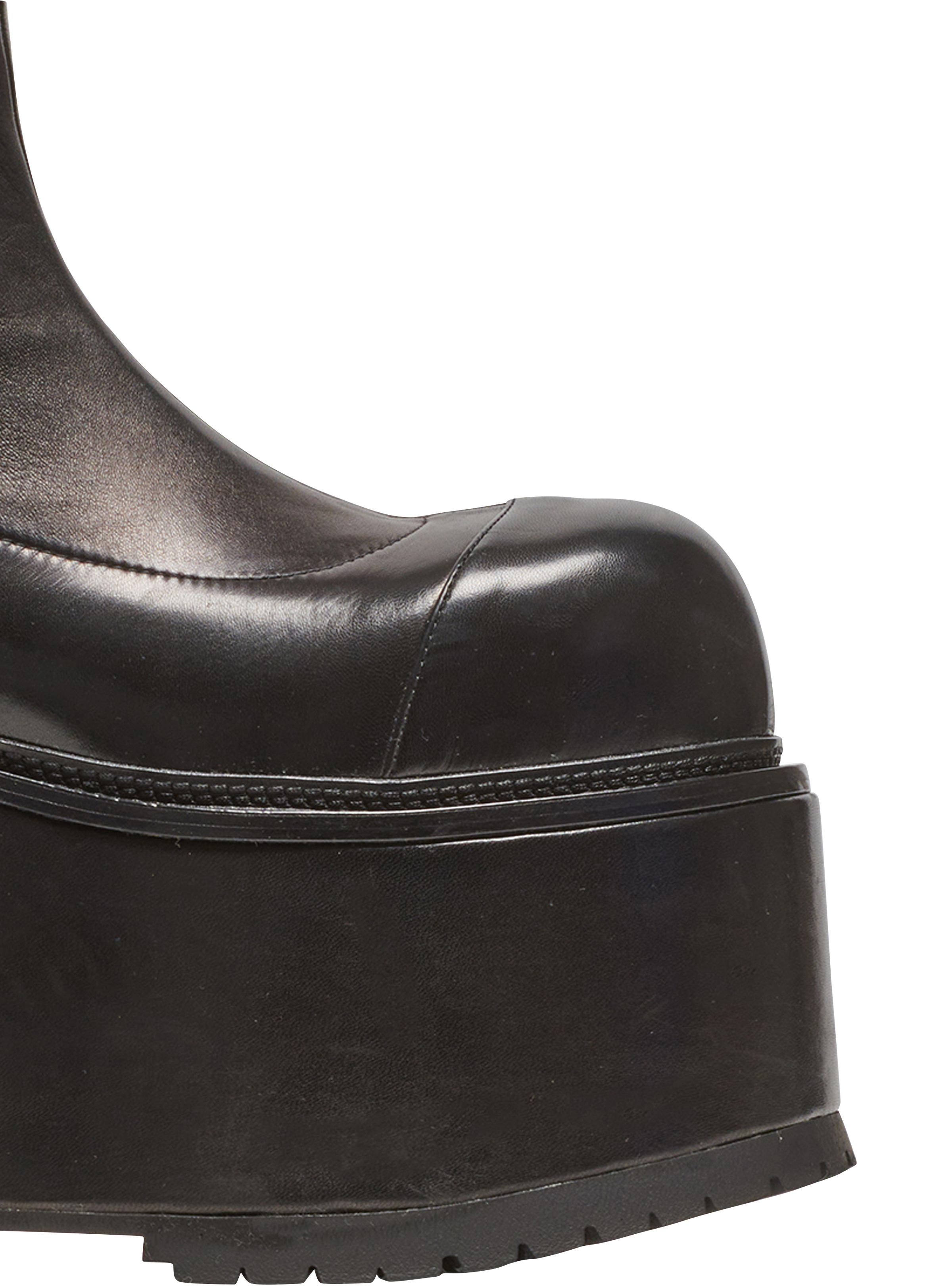 Leather platform boots - 6