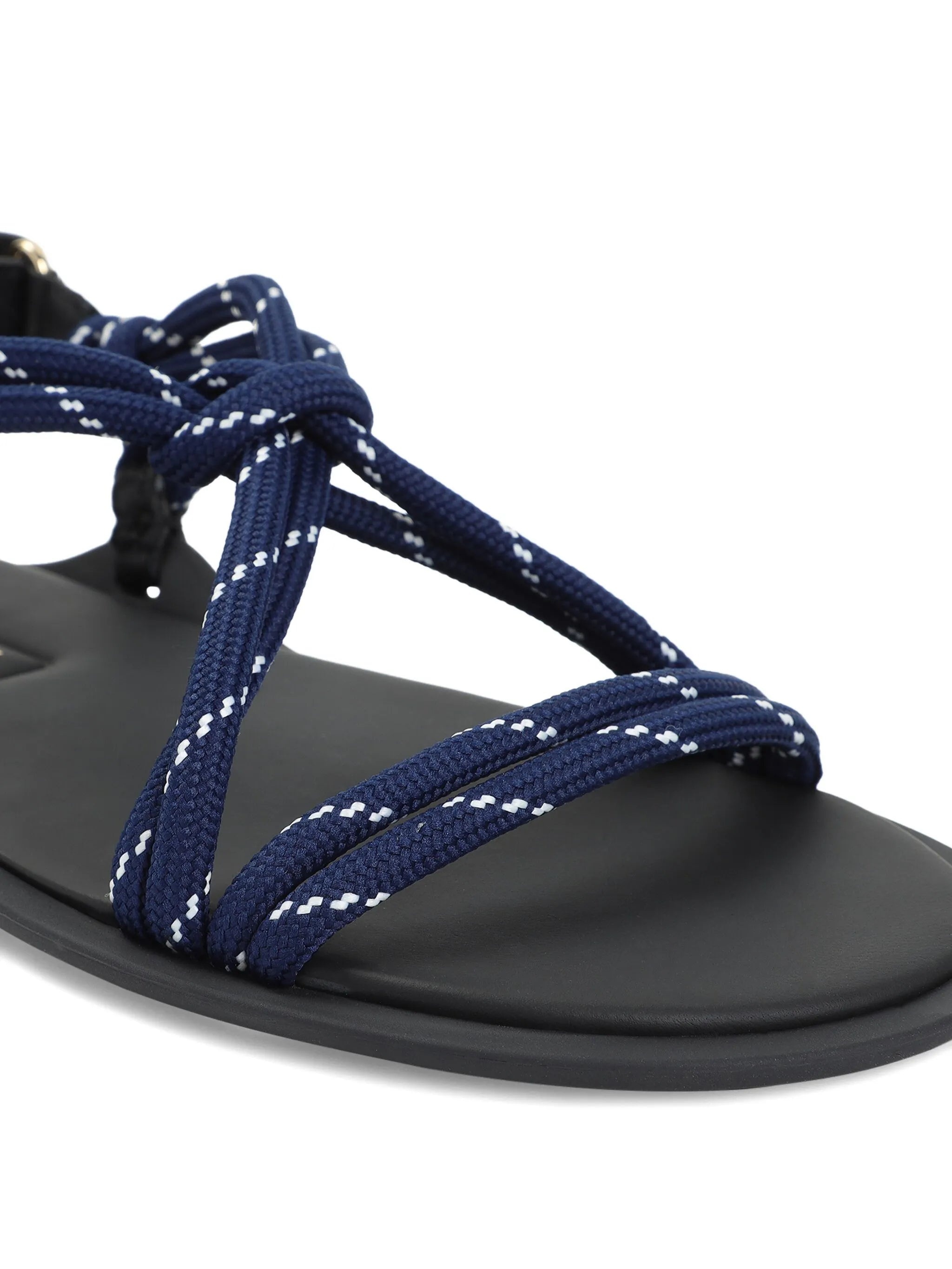 Blue Fabric Sandals - 2