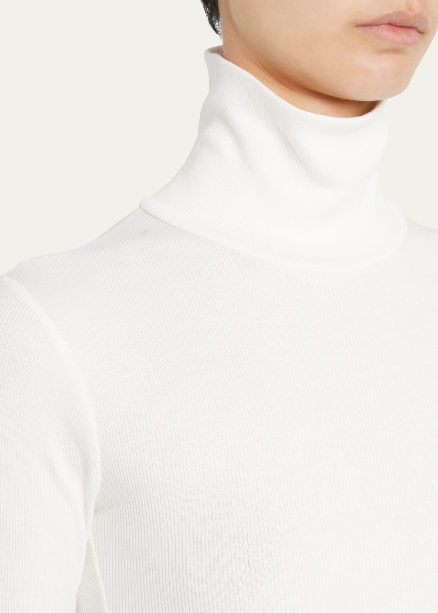Cropped Fitted Turtleneck Top - 5