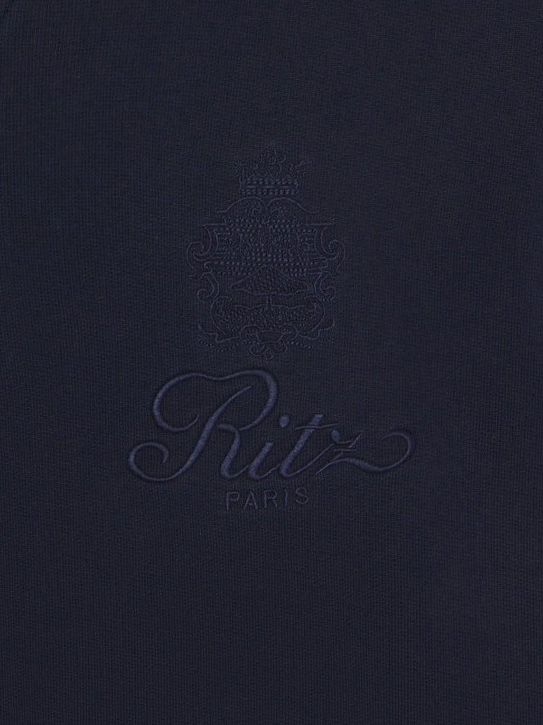 Ritz Unisex Tonal Logo Crewneck in Dark Navy - 2