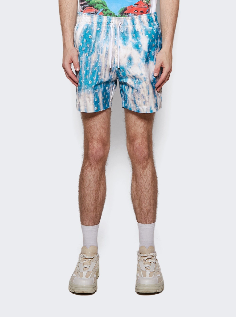 Bleached MA Paisley Swim Shorts Blue - 3