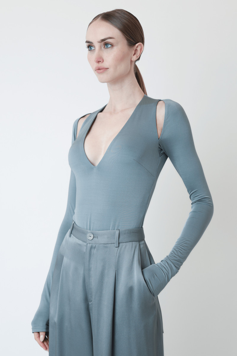 Jersey V Neck Bodysuit 4