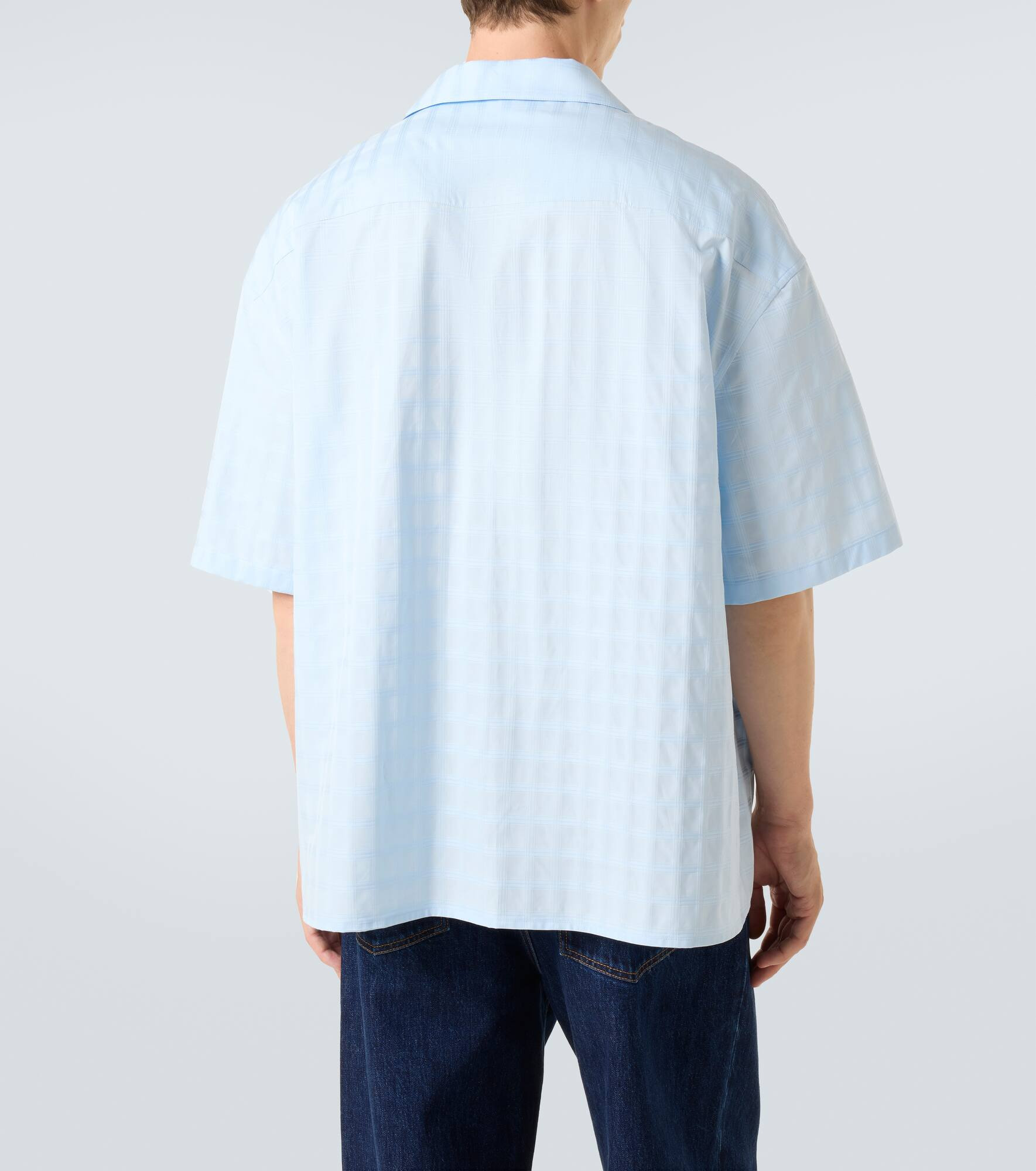 Jacquard logo cotton bowling shirt - 4